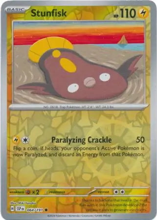 Surging Sparks Stunfisk #64/191 reverse holo